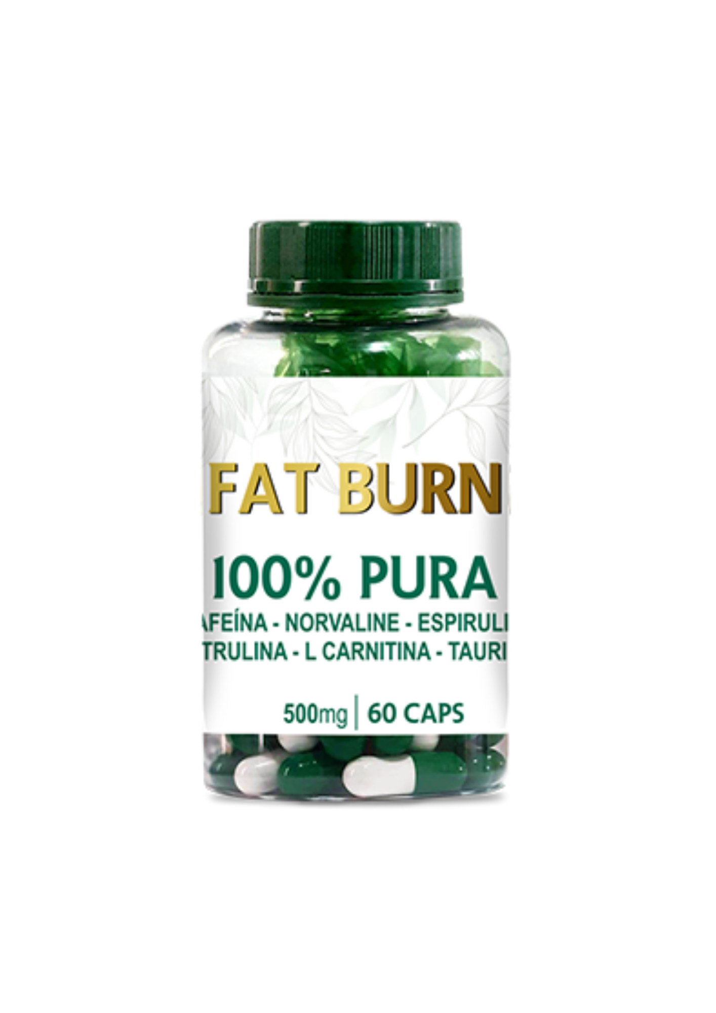 Fat Burn 500mg - Cápsula Composta<br>Linha de Cápsulas Fitoterápicas - R$ 125,99